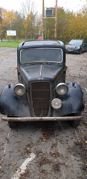 A 1938 Austin 10 Saloon. Original 10hp Engine. This vehicle has been in the ownership of one