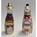 Royal Crown Derby paperweights of Royal Cats, Egyptian and National Dogs, Afghan, second quality and