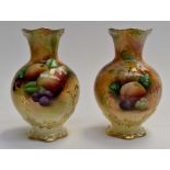 Two Brookdale vases signed J Mottram