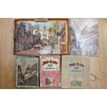 A collection of wooden vintage jigsaws, railway & Cunard