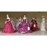 Collection of 10 Coalport Limited Edition figurines including Beauty in Black (2866/7500), La Divina