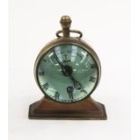 A mantle clock with white enamel dial with Roman numerals marked WD Broad Arrow and "Thomas Mercer