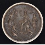 Bronze plaque with classical scene