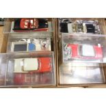 Ten 1:18 scale diecast vehicles including Pepsi Truck, Fairline, Plymouth, Chevrolet etc, all in