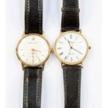 A 9ct gold cased wristwatch; and another yellow metal cased Smiths Astral wristwatch (2)