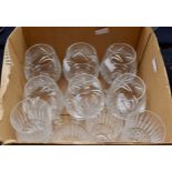 Six Waterford Crystal tumblers and six brandy glasses (1 box)