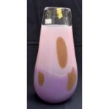 A Svaga glass vase, lilac up to pink with dark beige inclusions.