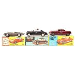 Corgi: A collection of three boxed Corgi vehicles comprising: 307 E Tyoe Jaguar; 209 Riley