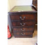 A 20th century mahogany filing two tier cabinet in the manner of Edwardian four tier chest of