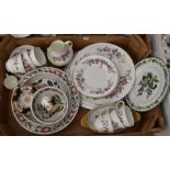 A Wedgwood Devon Sprays tea service; Portmeirion bowls and plate; Booths cake plate plus Royal