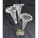 Glass table decoration, 3 flutes a/f