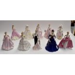 Collection of 10 Coalport Limited Edition figurines including A Moment to Cherish (1954/7500), The