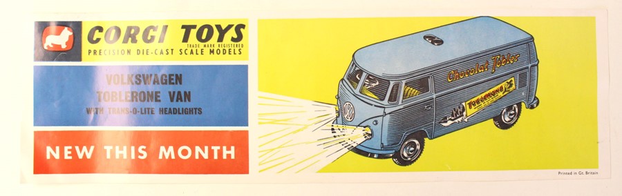 Corgi: A Corgi original shop window poster featuring VW Toblerone Van.