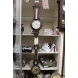Two barometers, Georgian AF and a Victorian wall banjo barometer