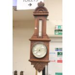 A late Victorian mahogany wall barometer