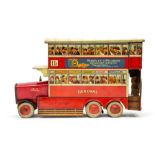 Huntley & Palmers: A boxed, rare, Huntley & Palmers General Double Deck, clockwork motor bus,