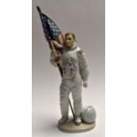 Lladro figure of a USA astronaut, "One Giant Leap for Mankind" 25th Anniversary. Condition: In