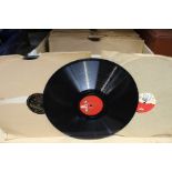 A collection of vinyl 78 records including Chopin, Coronation Service of Queen Elizabeth II,