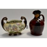 Royal Doulton jug and a Vienna twin handled vase