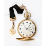 A Marvin 9ct gold full hunter pocket watch, approx 5.5cm diam, approx 95.1gns gross, with a 9ct gold