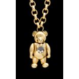 **AWAY*SELLER TO COLLECT FROM BISHTON*19NOV**A Chopard ' Happy  diamond' teddy bear 18ct yellow gold