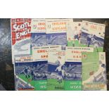 Ten assorted football programmes, 1940's and 1950's, to include England versus Scotland, 1949, Final