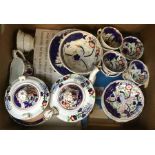 A mid Victorian Staffordshire lustre tea set, A/F