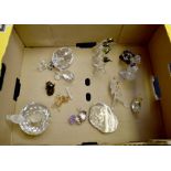 A collection of Swarowski crystal including birds, dogs, ducks, ouster ect (1box)