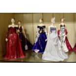 Collection of 10 Royal Worcester figures of the year figurines including Zoe (2003), Laura (2005),