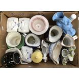 A box of Staffordshire Toby jugs with some early examples, Continental ware etc (1 box)