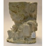 A modernist Lladro sculpture style study of ballerinas emerging from rockface with certificate and