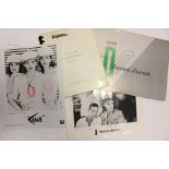 Duran Duran Tour itinerary 1987 and Sony promo folded poster, promo photo signed by Simon Le Bon,