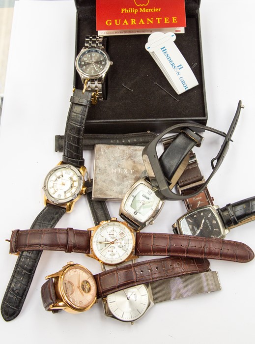 Collection of modern gents watches boxed and unboxed including Storm, AB & Co and Earnshaw