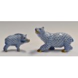 Two Hungarian Herend figurines to include bears