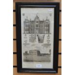 Two framed etchings