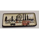A Moorcroft Londinium Landmarks pin tray designed by Nicola Slaney, dated and signed