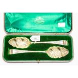 Silver cased berry spoons, 1789, London, Samuel Godbehere & Edward Wigan