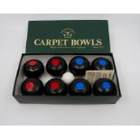 Boxed carpet bowls and a Parker Bros Duck Shooting game.