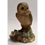 Royal Crown Derby owl statue, repaired A/F