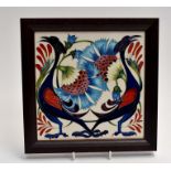 A modern Moorcroft- Title of Smiles plaque design by Emma Bossons, no. 41/50