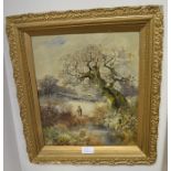 Three Victorian furnishing oil paintings (s.d) (3)