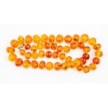 An amber necklace