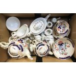Assorted ceramics including Crown Derby tea set to include a pot, jug, bowl, circa late 19th Century