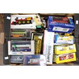 Diecast vehicle collection including: Corgi Original Omnibus; Atlas Eddie Stobart plus three OO