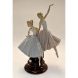 A Lladro ballet figural group of two dancers No 5035, on wooden plinth Condition: Overall