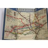 An early 20th Century London Underground fold out map by David Allen and Sons, with St Pancras