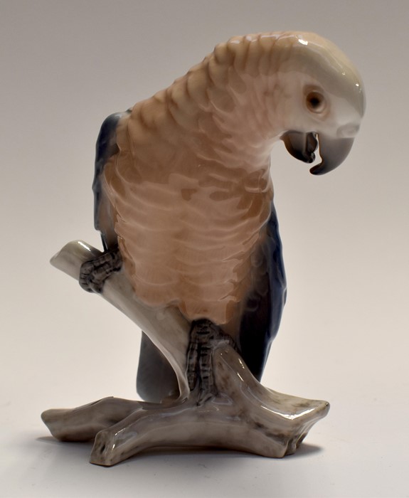 A Danish Bing and Grondaht figure of a parrot by Dahl Jenson.