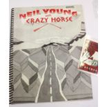 Neil Young W Crazy Horse 1996 Tour itinerary (Desk) size and original Back stage laminate