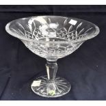 A Waterford crystal comport, "Lismore" cutting.