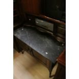 Edwardian marble top wash stand, mid 20th Century, sideboard and dressing table